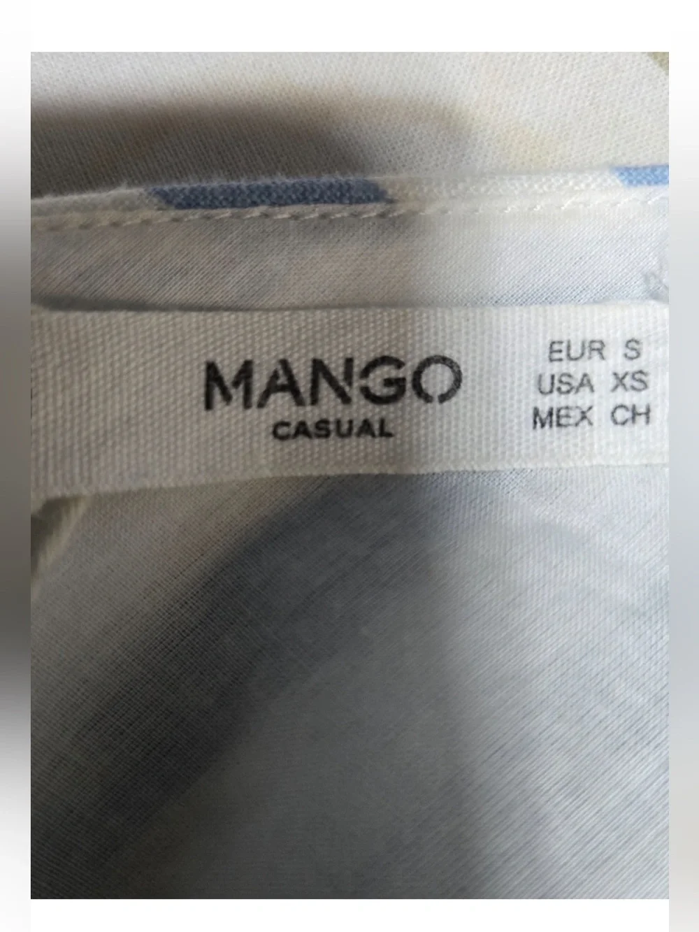 Mango casual  Blue & White Striped maxi Jumpsuit with tie waist